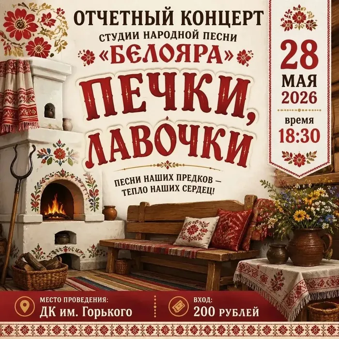 «Печки, лавочки»: отчётный концерт Студии народной песни «Белояра»